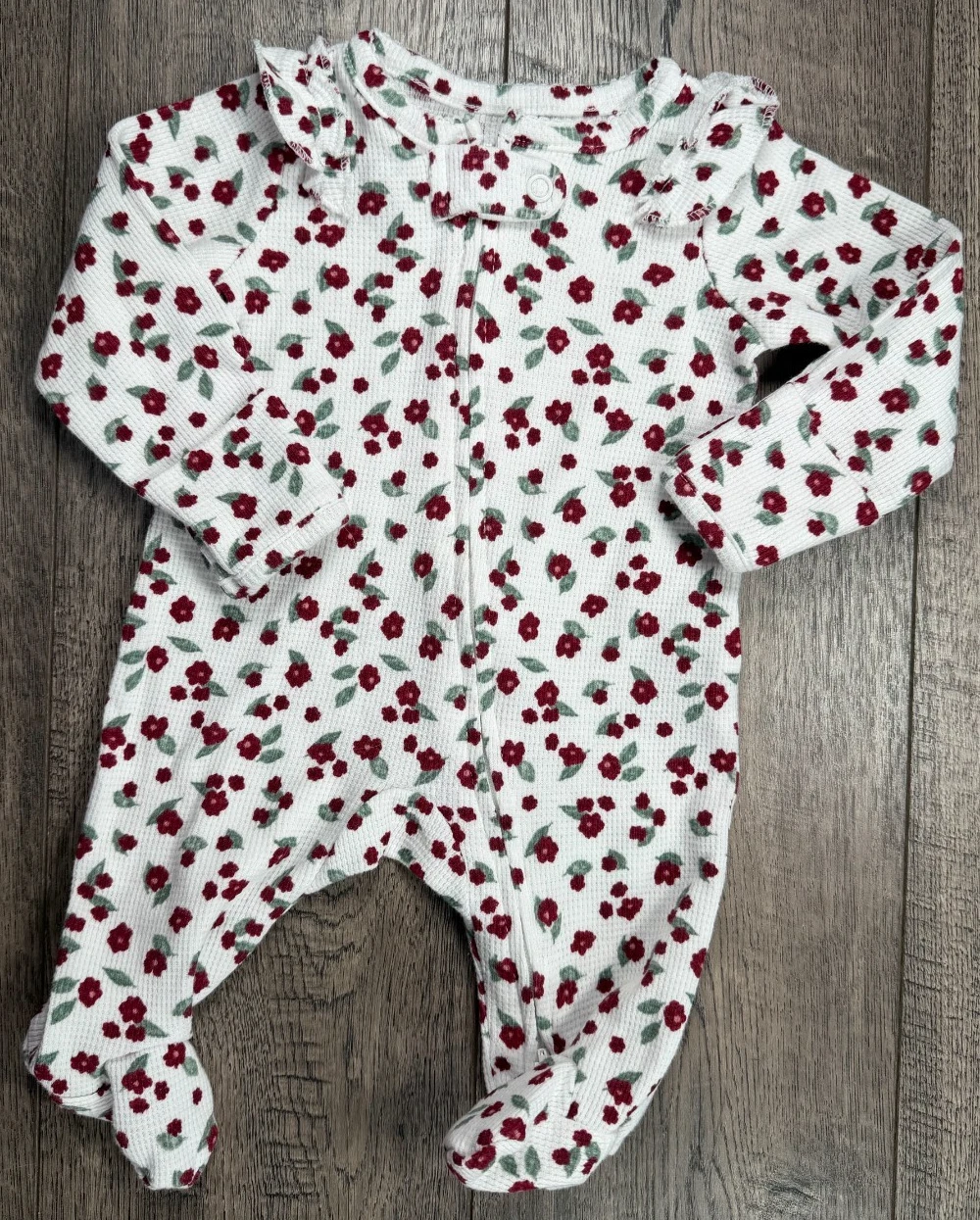 Baby Girl Clothes Just One You Carter's Newborn Red Floral Footed Outfit