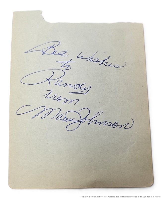 Marv Johnson Fabian Forte Autograph Musicians R&B Pop Soul Rock and Roll 1950s