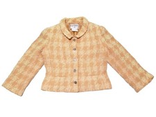 CHANEL Boutique 96P Lesage Tweed Jacket 40 FR Silk Lined Silver CC Buttons