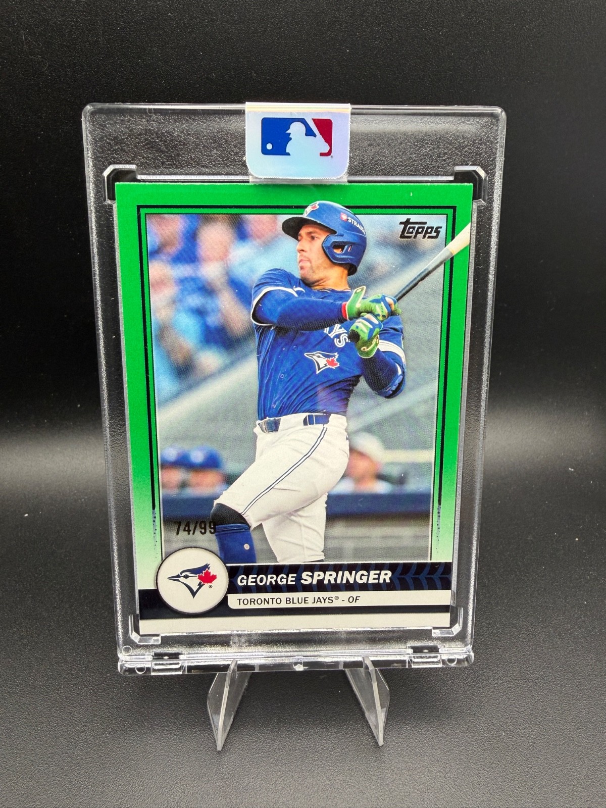Topps Chrome Green Refractor /99 George Springer Blue Jays Baseball Card #55