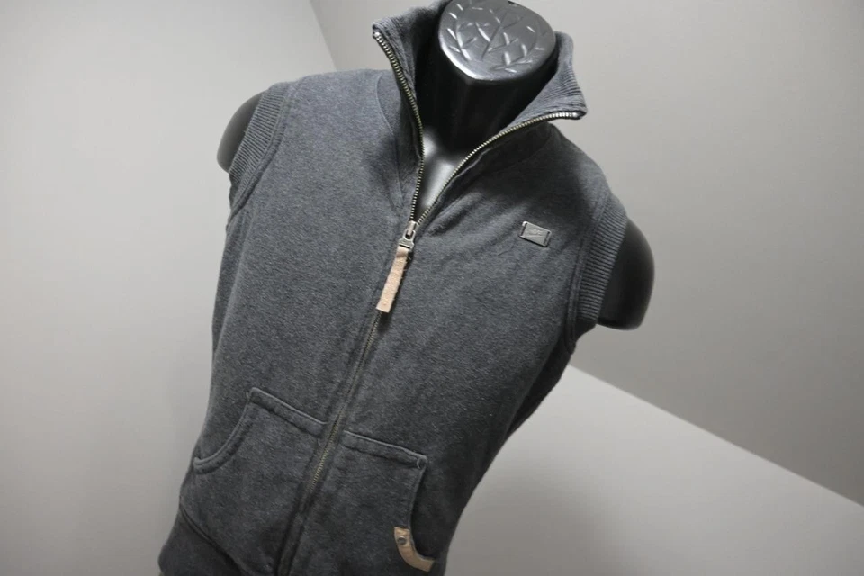 Nike шерпа жилет свитер серый повседневный куртка полный молнии женщин Sz средний 8-10 - Изображение 4 из 4