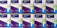 Contour Plus Blood Glucose Test Strips 10 New Sealed Boxes 50 ct Exp 2027-04-30