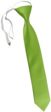 Kids Tie in Light Green Plain Tie Pre Tied with Elastic