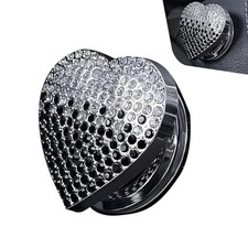 Car Push Start Button Cover, Heart Sparkling Rhinestone-Embellished Ignition