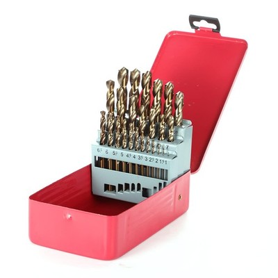 Juego Brocas Metrico M35 Cobalt 1mm-13mm 135° Split Point Metric Drill Set 25PCS