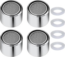 4PCS Brass Faucet Aerator 22mm Female Filter with Rubber Gasket, Universal Fit