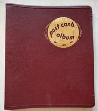 Vintage Postcard Album Red Empty Refillable - 40 pages