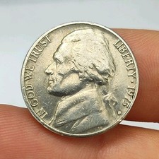 1975 Jefferson Nickel US 5C Coin Monticello Thomas Jefferson