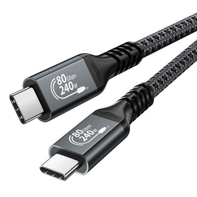 USB4 80Gbps Cable 4K@144Hz Thunderbolt 4/3 Compatible Dual Type-C