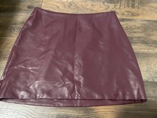 Women s express leather skirt vine color size 8
