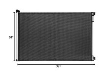 Black Extra Wide Retractable Baby Gate 71" 33" for Indoor Outdoor Safety