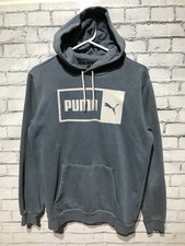 Puma, Women S, Dusty Blue Long Sleeve Front Pocket Pig Logo Pullover Hoodie
