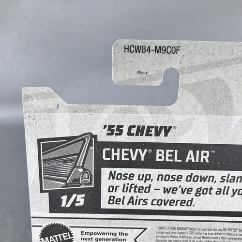 Hot Wheels 2021 1/5 Candy Apple Rosso e Nero 1955 Chevy Bel Air 20/250 HCW84 - Foto 10 di 11