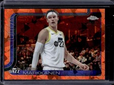 2025-26 Topps Chrome Sapphire Lauri Markkanen Orange Refractor #/25 Jazz