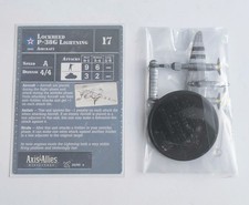 Image of Axis and Allies D-Day Set American Lockheed P-38G Lightning 20/45 with Card