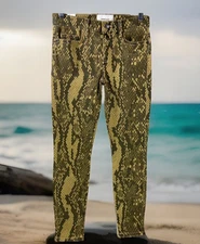Women’s Jeans Current/Elliot Burmese Python Snake Print The Stiletto Size 23 NWT