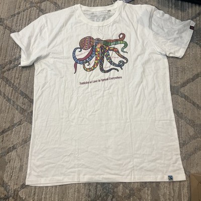 Etiko Organic Cotton T-shirt Fairtrade Men s Tenticles Of Love  Size 2XL