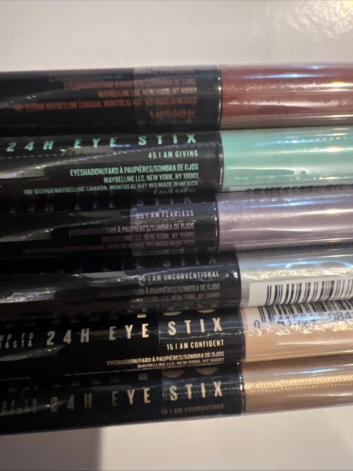 Lote de 6 ~Maybelline New York Multicolor Tattoo® Eye Stix Hasta 24 horas de uso ~ Nuevo Foto 2 de 4