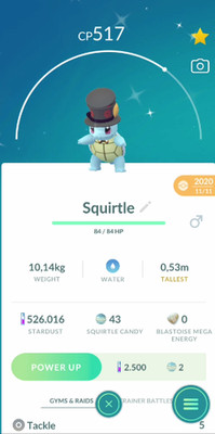 Pokemon Shiny Squirtle Yamask Hat Costume Guaranteed 100% Lucky Trade  Go