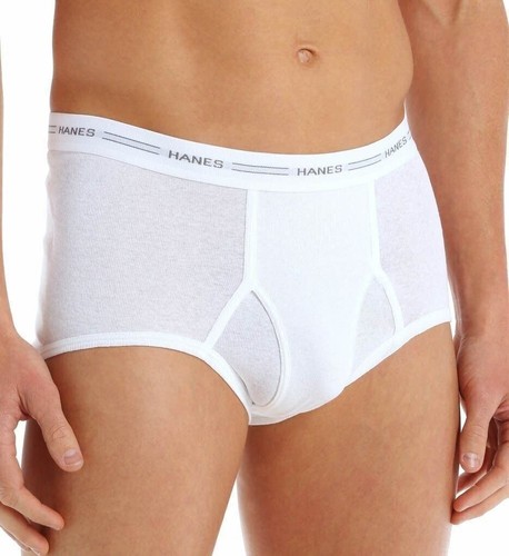 Pack de 9 calzoncillos blancos Hanes para hombre tallas M-3X ropa interior de tiro completo sin etiquetas - Imagen 1 de 2