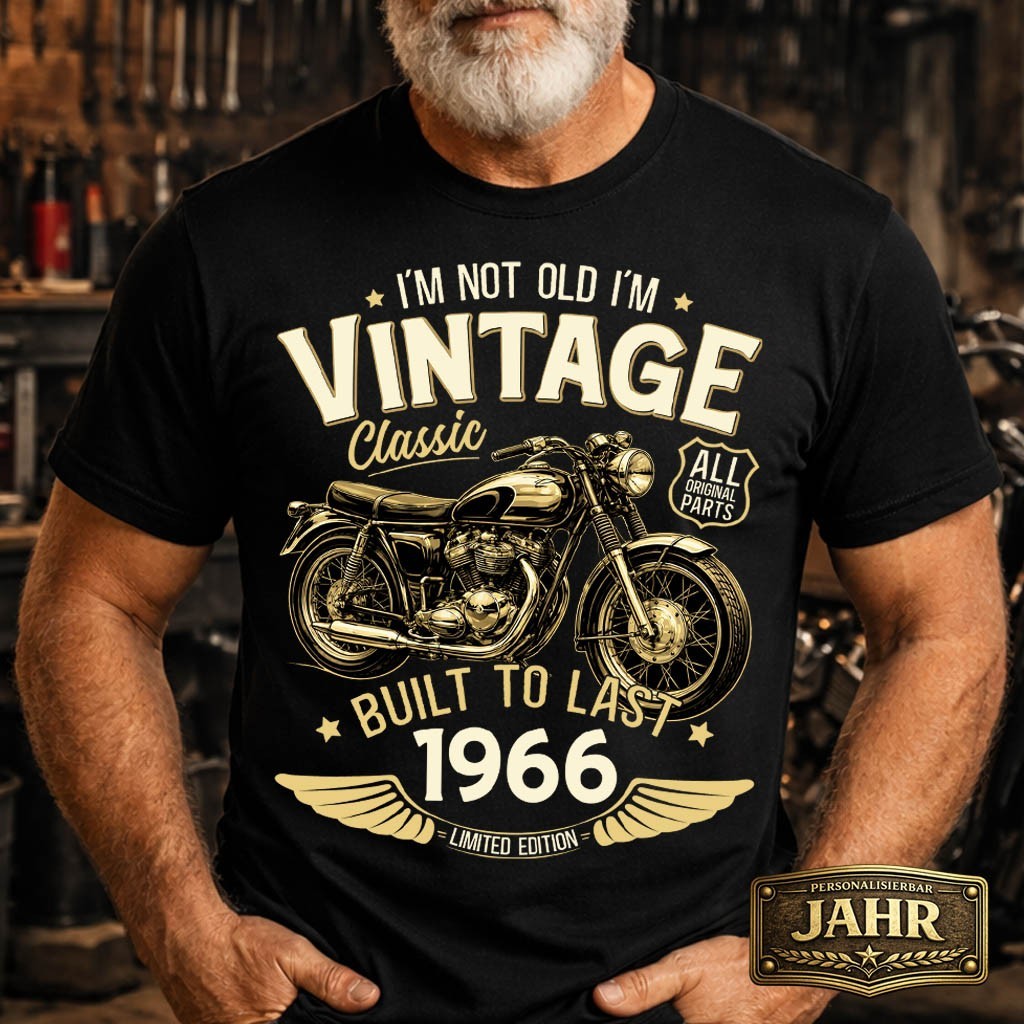Regalo 60 Aniversario Hombre Abuelo Moto Motociclista Año 1966