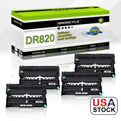 4PK High Yield DR820 Drum Unit for Brother HL-L5200DWT HL-L6200DW HL-L6200DWT