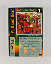 Tarjeta CCG William Kear, Shady Antiques Dealer #43 - Cut-Ups, On The Edge (1995)