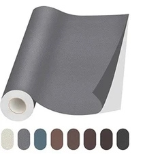 Leather Repair Patch 35 inch X 158 inch Dark Grey
