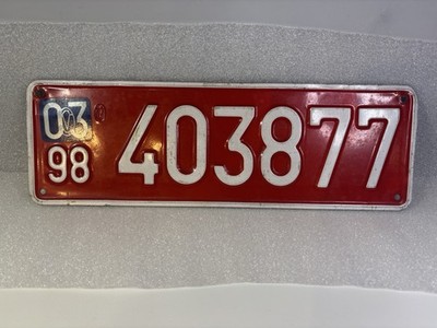 Belgien Belgian Temporär 1998 Euro Nummernschild original gebrauchter Zustand