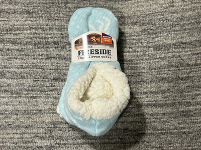 FIRESIDE Women Cozy Slipper Socks 1 Pair SOFSOLE Blue NWT