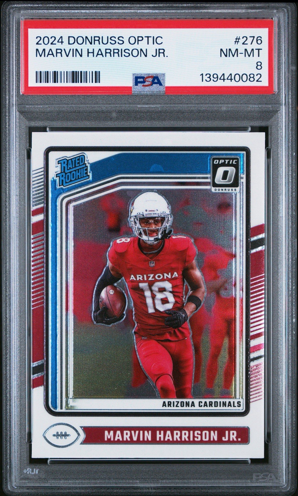 2024 Donruss Optic #276 Marvin Harrison Jr. RC PSA 8 NM-MT