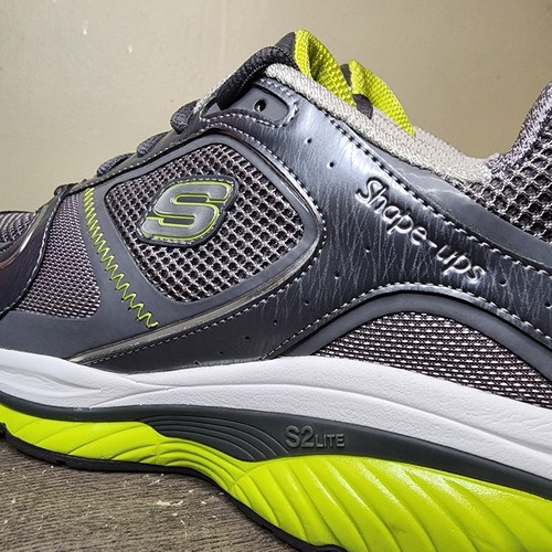 Skechers Shape Ups S2 Lite Womens Size 8 Brushed Gray Lime Green Deadstock NEW - Picture 7 of 18