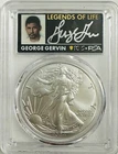 2024 American Silver Eagle 1oz PCGS MS70 FS Legends of Life George Gervin signed