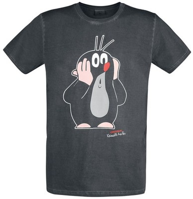 Der kleine Maulwurf T-Shirt Herren Oh Oh! schwarz