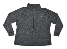 Under Armour Men's 2X Loose Tech 1/4 Zip Pullover Heathered Gray Performance Swe