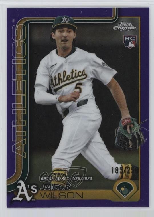 2025 Topps Chrome Update Rookie Debut Purple Refractor 185/250 Jacob Wilson 07m7