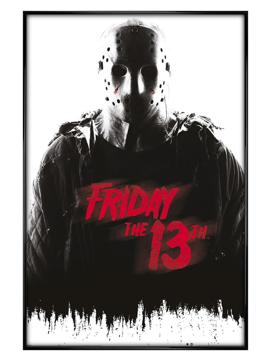 Gloss Black Framed Friday The 13th Jason Voorhees Maxi Poster
