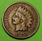 ■ 1903 INDIAN PENNY ONE CENT ☐ VG/F FREE SHIP