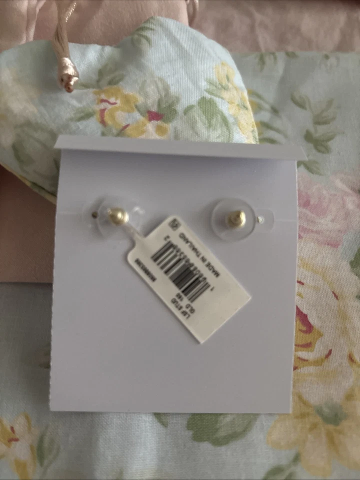 Kendra Scott x LoveShackFancy Oro Arco Poste Pendientes Coqueta con Bolsa para el Polvo Nuevo con Etiquetas Foto 3 de 4