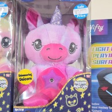 Star Belly Shimmering Unicorn Night-Light Plush Toy Pink Battery Operated
