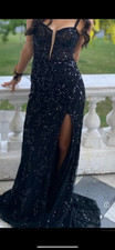 Sherri Hill Black Crystal Formal Dress Size 4 Prom Formal Gown orignally $500