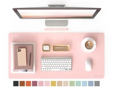 PU Mouse Pad Faux Leather Large Desk Pad Home Work Office Accessories Non-Sli...