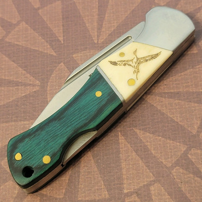 Remington Knife Lockback 3 1/2'' Closed Duck Picture On Handle