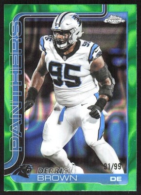 9158K 2025 Topps Chrome #47 Derrick Brown Green Refractor #/99