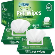 Inspire Naturals Pet Wipes for Dogs and Cats 100 100ct - 2 Packs of 50