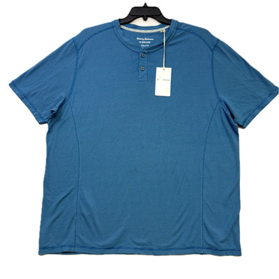 Tommy Bahama Mens IslandZone Polo Shirt Blue Heather Short Sleeve XXL/TT NWT New