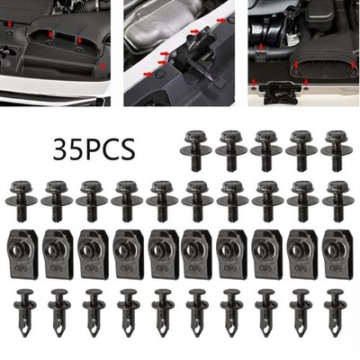 35PCS For KIA Engine Under Cover Splash Shield Guard M6 Bolts & U-nut Clips
