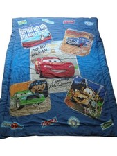 Vintage Early 2000s Disney Pixar Cars Lightning McQueen Comforter Twin Blue