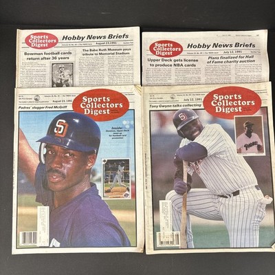 4 Sports Collectors Digest 1991 Lot Tony Gwynn Fred McGriff Vintage Baseball