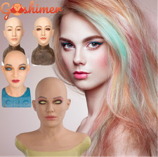 Realistic Silicone Female Face Mask Crossdresser Head Mask For women For Cosplay